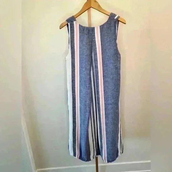 Philosophy Women's Striped Shift Dress M Multicolor Sleeveless Casual Linen - Picture 6 of 10